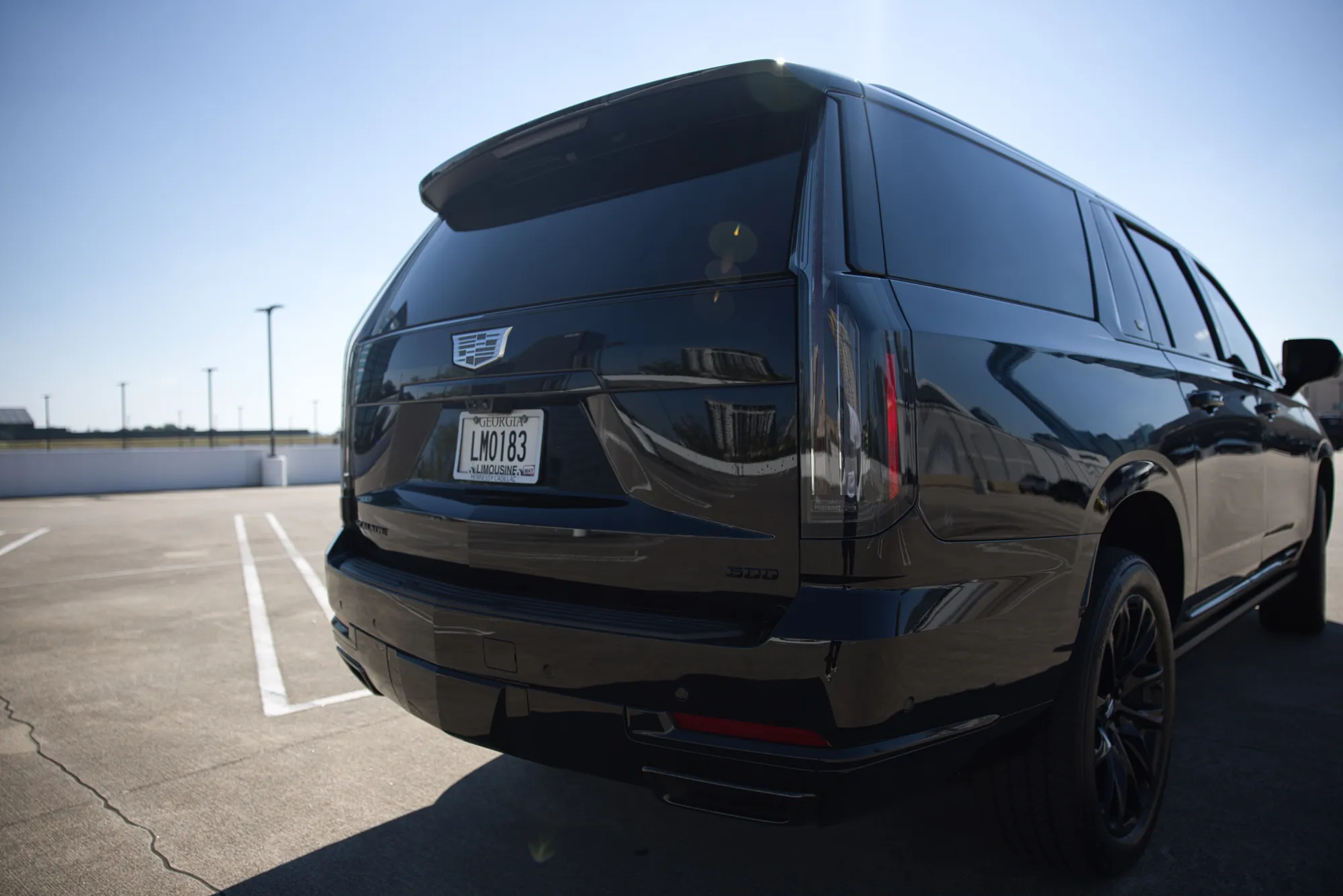 2026 Cadillac Escalade Sport ESV rear three-quarter view