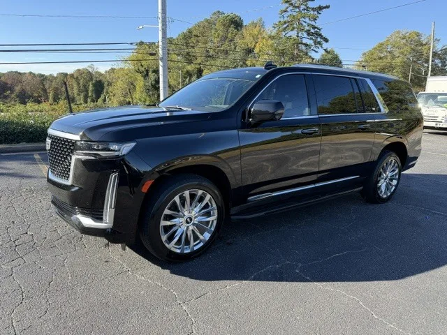 Black 2022 Cadillac Escalade Sport ESV chauffeur vehicle, Imperial Luxury Travel Atlanta