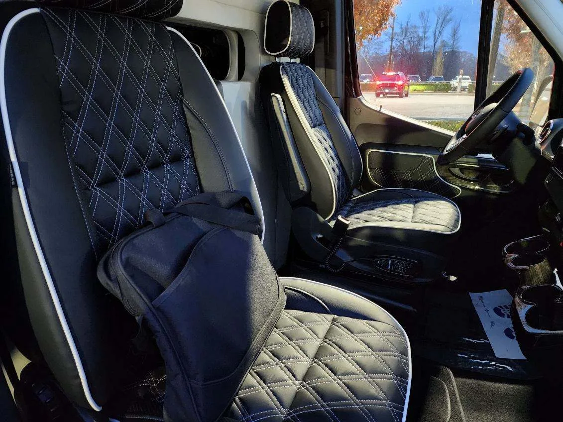 Mercedes-Benz Sprinter diamond-stitched front seats